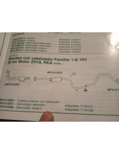 SILENCIOSO INTERMEDIO ESCAPE FORD MONDEO 1.8 2