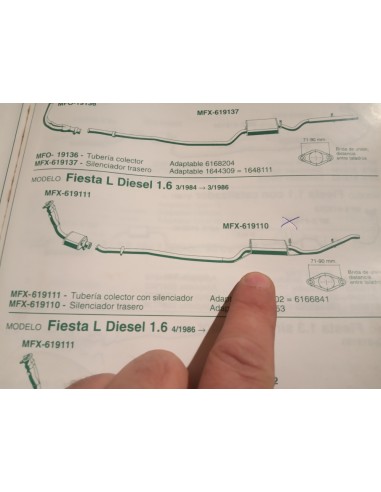 SILENCIOSO ESCAPE FORD FIESTA MK2 DIESEL