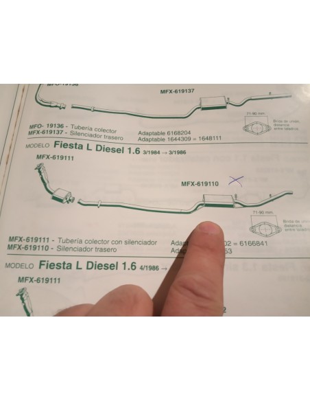 SILENCIOSO ESCAPE FORD FIESTA MK2 DIESEL