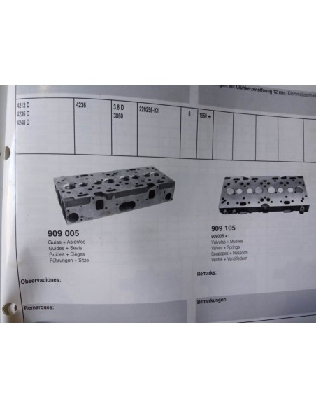 CULATA MOTOR PERKINS 4212,4236 Y 4248 D AMC 909105