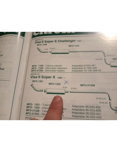 SILENCIOSO INTERMEDIO ESCAPE CITROEN VISA II SUPER X