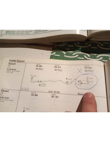 SILENCIOSO TRASERO ESCAPE FORD ESCORT 1.4 Y 1.6