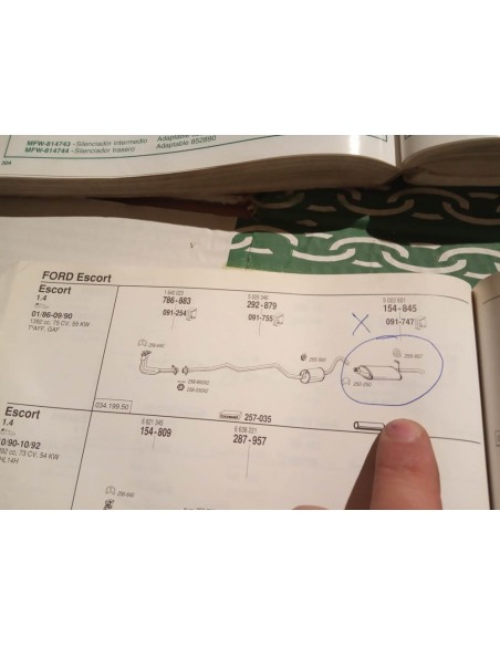 SILENCIOSO TRASERO ESCAPE FORD ESCORT 1.4 Y 1.6