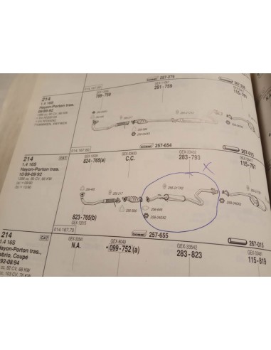 SILENCIOSO INTERMEDIO ESCAPE ROVER 214 Y 414