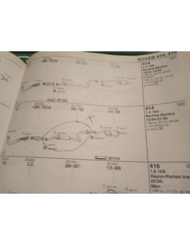 SILENCIOSO INTERMEDIO ESCAPE ROVER 214 Y 414