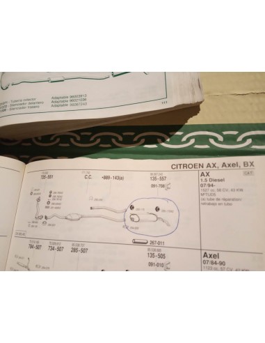 SILENCIOSO TRASERO ESCAPE CITROEN AX DIESEL Y GASOLINA