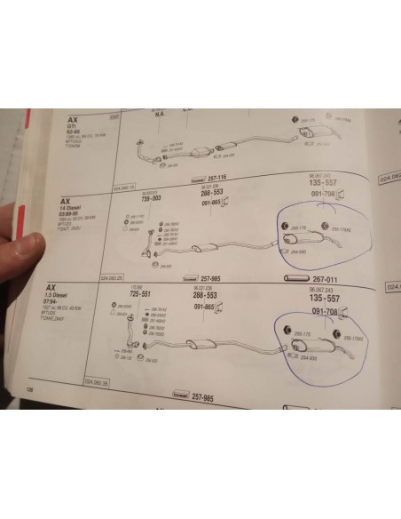 SILENCIOSO TRASERO ESCAPE CITROEN AX DIESEL Y GASOLINA