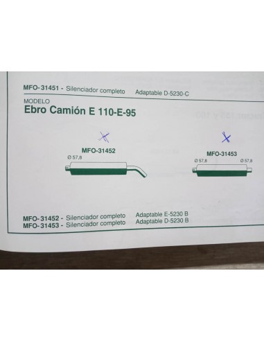 SILENCIOSO ESCAPE CAMION EBRO  E 110 E-95