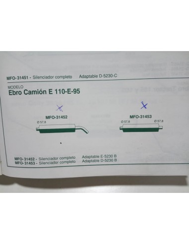 SILENCIOSO ESCAPE CAMION EBRO E 110 E-95