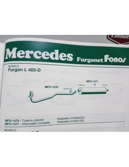 SILENCIOSO ESCAPE FURGON MERCEDES L 405-D