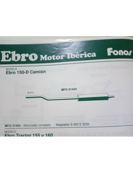 SILENCIOSO ESCAPE CAMION EBRO 150-D