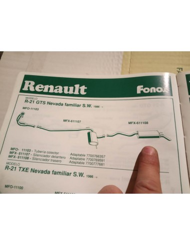 SILENCIOSO TRASERO ESCAPE RENAULT 21 NEVADA