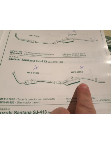 SILENCIOSO TRASERO ESCAPE SUZUKI SANTANA SJ-413
