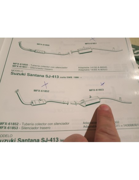 SILENCIOSO TRASERO ESCAPE SUZUKI SANTANA SJ-413