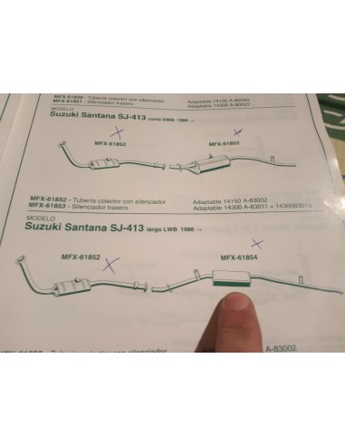 SILENCIOSO TRASERO ESCAPE SUZUKI SANTANA SJ-413