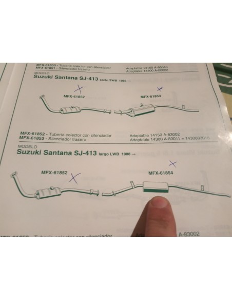 SILENCIOSO TRASERO ESCAPE SUZUKI SANTANA SJ-413