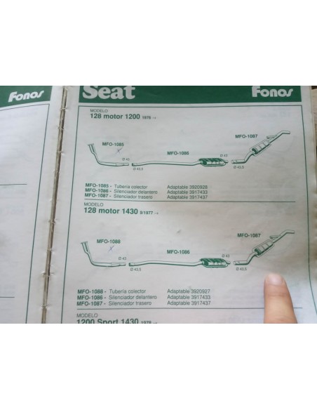 SILENCIOSO TRASERO ESCAPE SEAT 128
