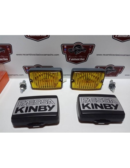 PAREJA FAROS ANTINIEBLA KINBY CON TAPAS HALOGENO H3