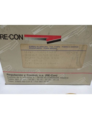 BOMBA DE GASOLINA RENAULT SUPER 5, 9,11,19,21 (1700 cc)