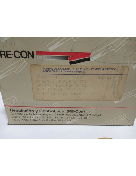 BOMBA DE GASOLINA RENAULT SUPER 5, 9,11,19,21 (1700 cc)