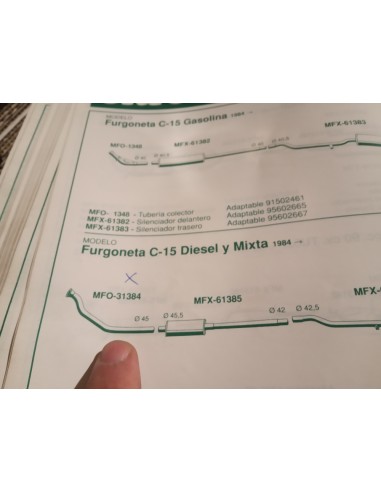 SALIDA COLECTOR CITROEN VISA Y C-15 DIESEL