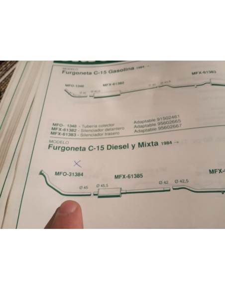 SALIDA COLECTOR CITROEN VISA Y C-15 DIESEL