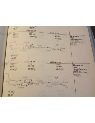 SILENCIOSO TRASERO ESCAPE FORD GRANADA FAMILIAR
