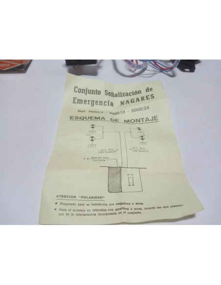 KIT INSTALACION LUCES EMERGENCIA WARNING 24 VOLTIOS
