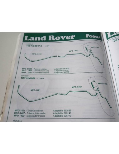 SILENCIOSO TRASERO ESCAPE LAND ROVER 88 Y 109