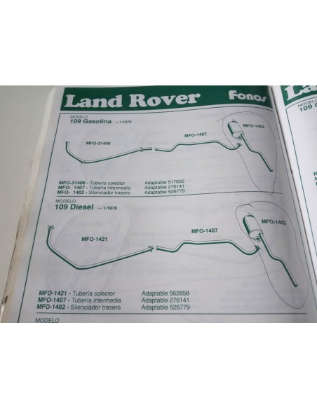 SILENCIOSO TRASERO ESCAPE LAND ROVER 88 Y 109
