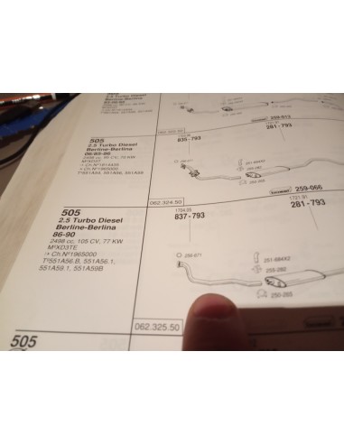 SALIDA COLECTOR ESCAPE PEUGEOT 505 TURBO DIESEL