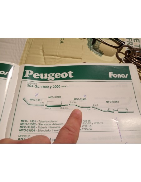 TUBERIA INTERMEDIA ESCAPE PEUGEOT 504 Y 505