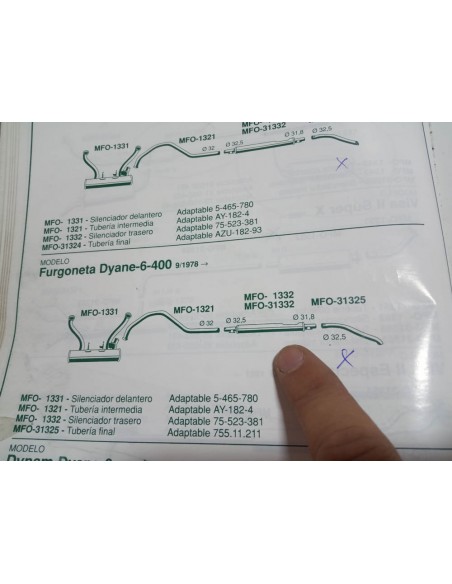 SILENCIOSO TRASERO ESCAPE DYANE 6 ,MEHARI ,AK 400 Y C-8