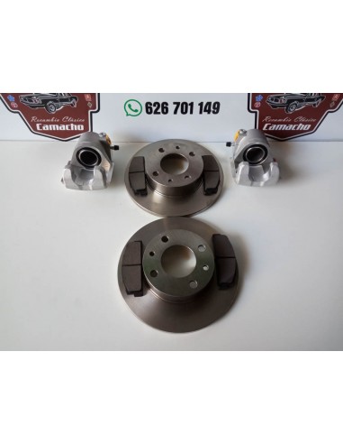 CONJUNTO PINZAS,DISCOS Y PASTILLAS DELANTERAS SEAT 124,131,132,127,128,1200 SPORT