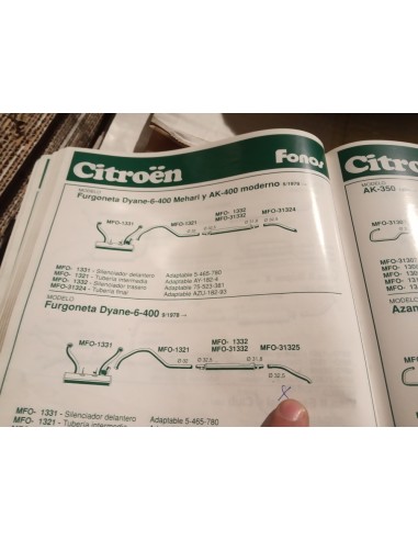 TUBERIA FINAL ESCAPE CITROEN DYANE 6-400 MEHARI