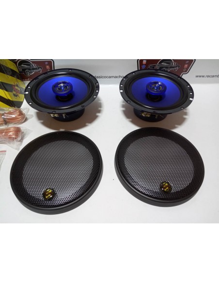 PAREJA ALTAVOCES 120W CON TAPAS TAMAÑO 6,5"